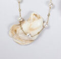 18ct Gold Akoya Pearl and Diamond 30″ Station necklet