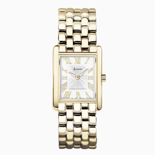 Accurist Rectangle Ladies Gold Tone Bracelet Watch