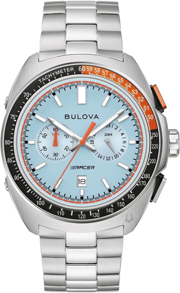 Bulova Racer Chronograph Blue Mens Bracelet Watch