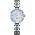 Citizen Eco-Drive Ladies Mother Pearl Silhouette Bracelet Watch