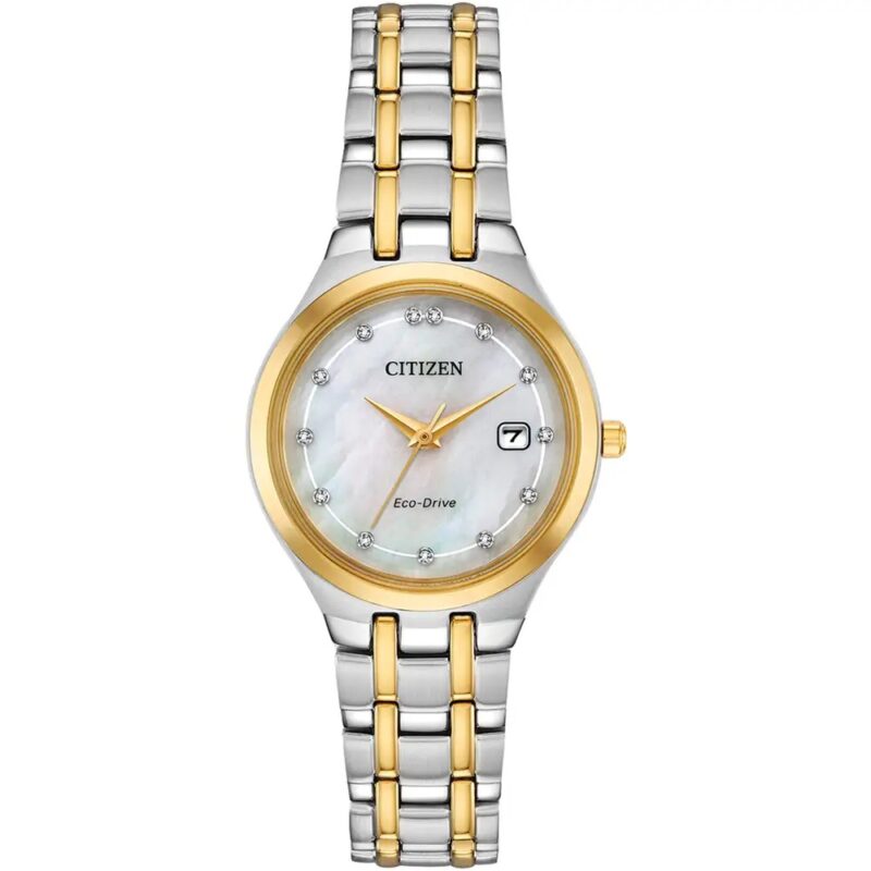 Citizen Eco-Drive Ladies Two-Tone Diamond Silhouette watch